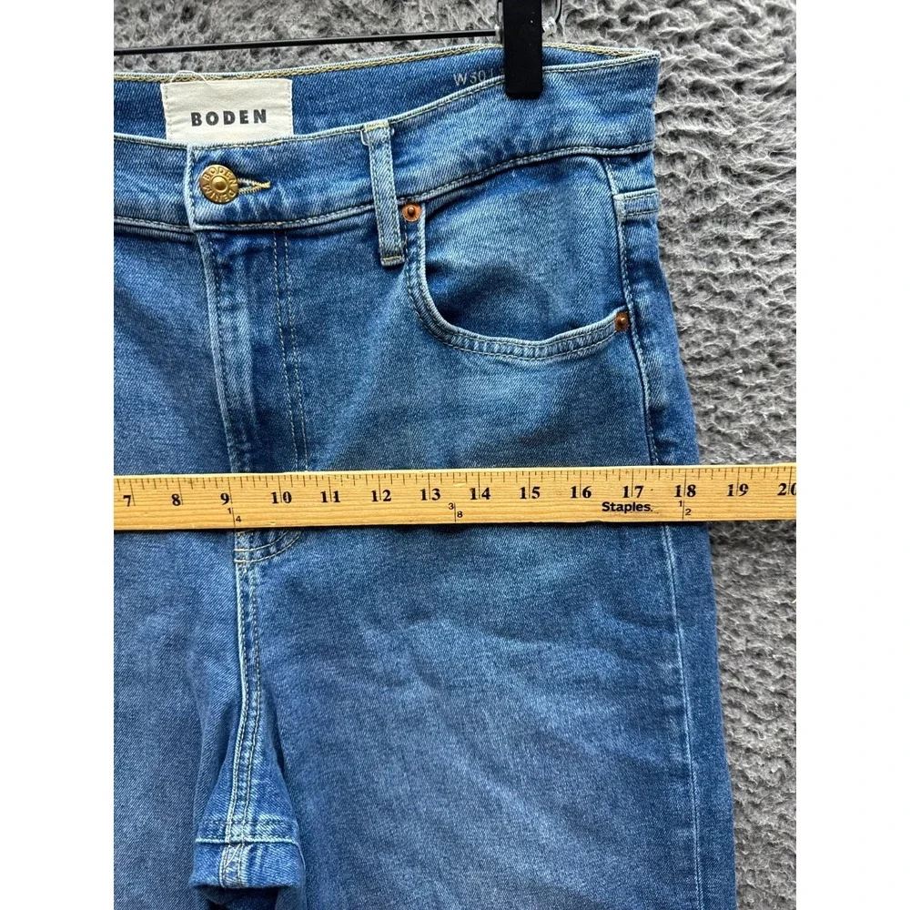Boden High Rise Wide Leg Denim Jeans Medium Wash Blue Womens Size 32